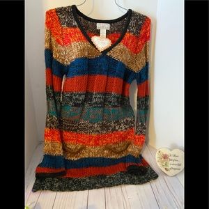 Retro-hippy sweater with Colorful